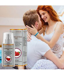 AWROK Lube Strawberry Flavoured Lubricant Gel for Men &amp; Women - 100ml | Water based lube | Compatible with condoms &amp; toys