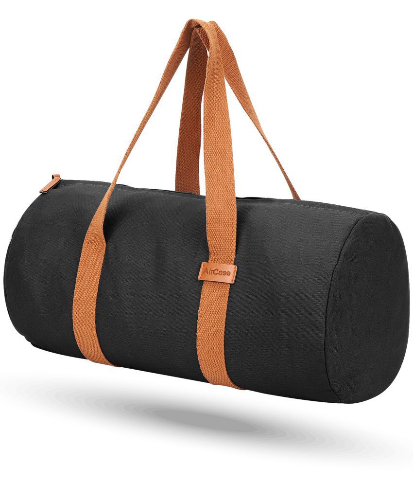     			Aircase - Black Canvas Duffle Bag