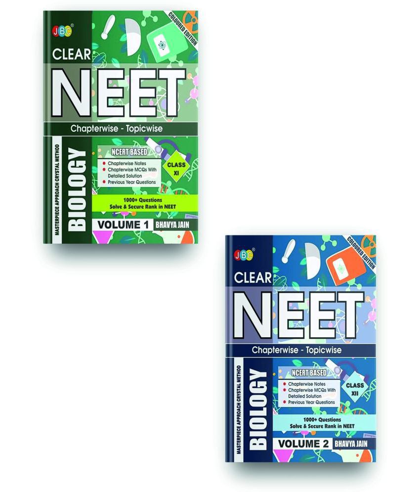     			Cl. NEET Biology Class 11 And 12, Most Detailed Biology Guide, Thousand's Of Important Questions, Based On Analysis Of Last 34 Years Previously Asked Questions, Only From NCERT