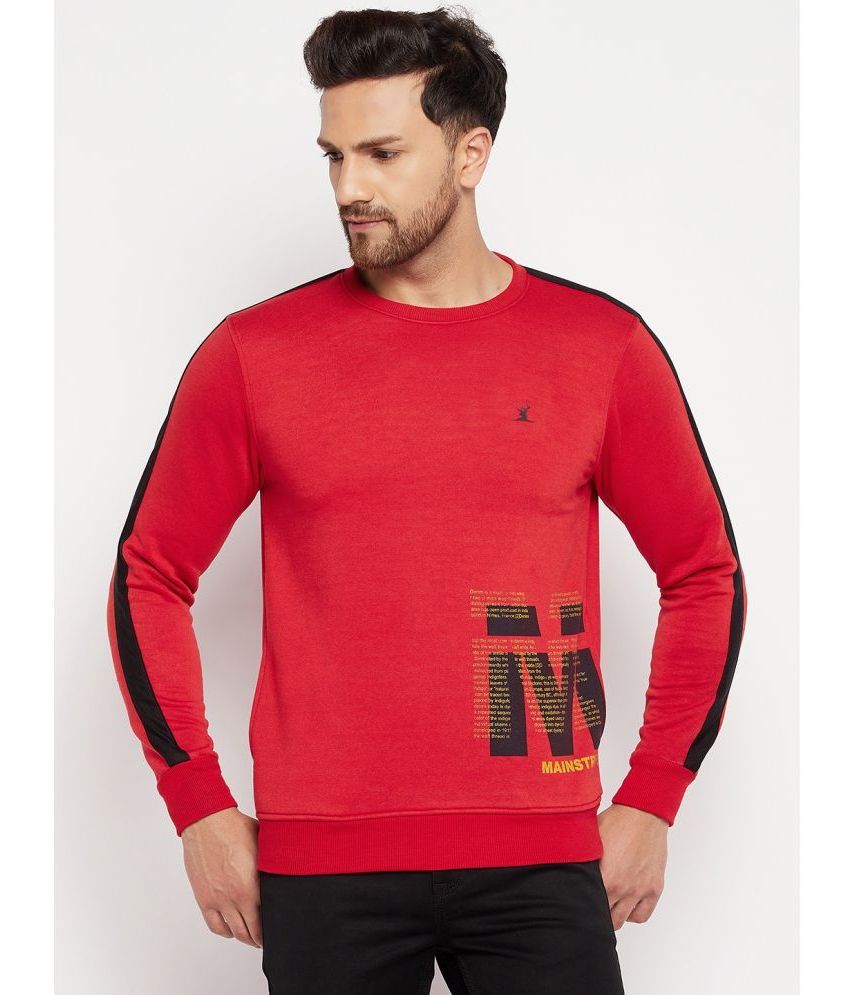     			Lycos - Red Fleece Regular Fit Men's Sweatshirt ( Pack of 1 )