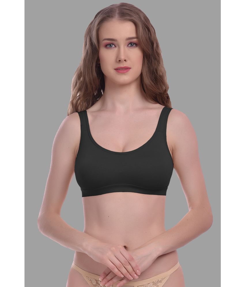     			Madam Cotton Blend Non Padded Women's Everyday Bra ( Black )