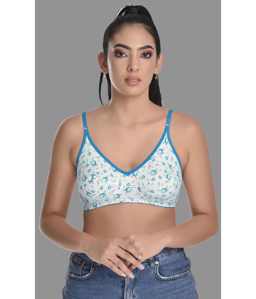     			Madam Cotton Blend Non Padded Women's Everyday Bra ( Blue )