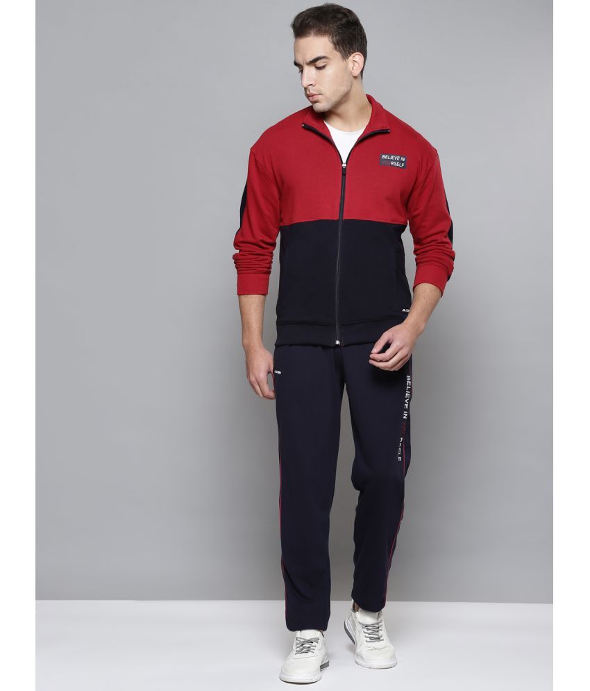     			Alcis - Red Cotton Regular Fit Solid Men's Sports Tracksuit ( Pack of 1 )