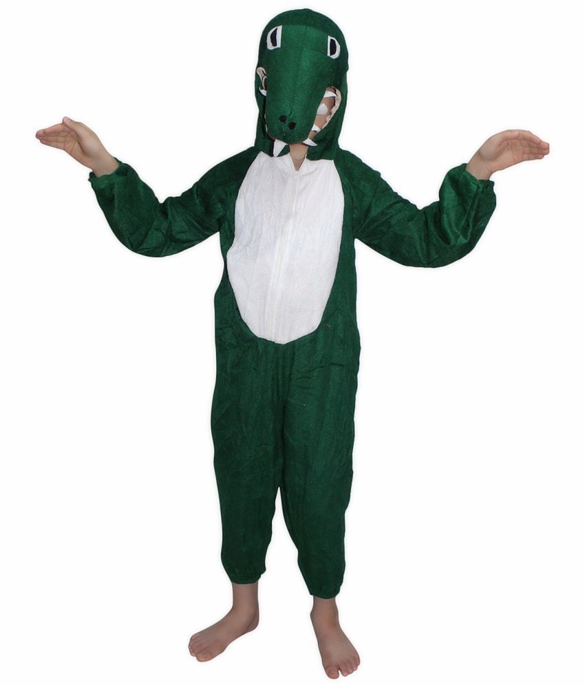     			Kaku Fancy Dresses Crocodile Water Animal Costume -Green, 5-6 Years, For Boys & Girls