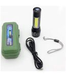 Small Sun 500 Meter 4 Mode Zoomable Waterproof Torchlight LED Full Metal Body - 10W Rechargeable Flashlight Torch