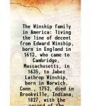 The Winship family in America living the line of decent from Edward Winship, born in England in 1613, who came to Cambridge, Massachusetts [Hardcover]