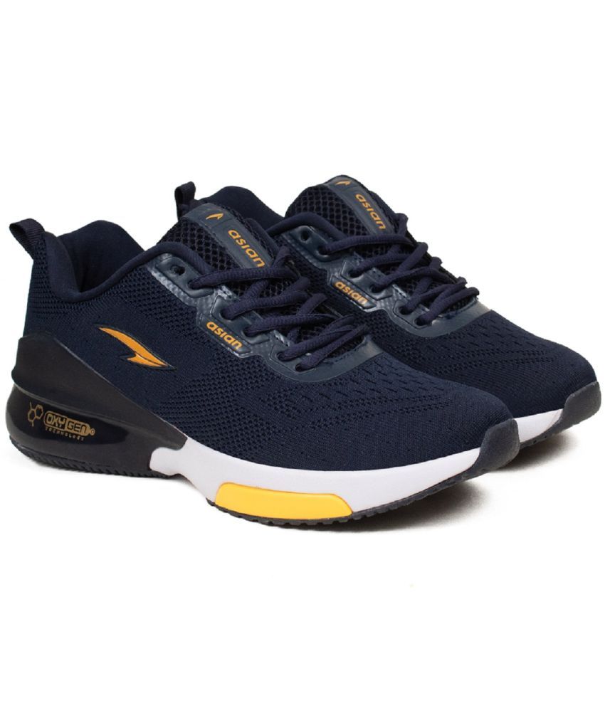     			ASIAN - OXYGEN-01 Navy Men's Sports Running Shoes