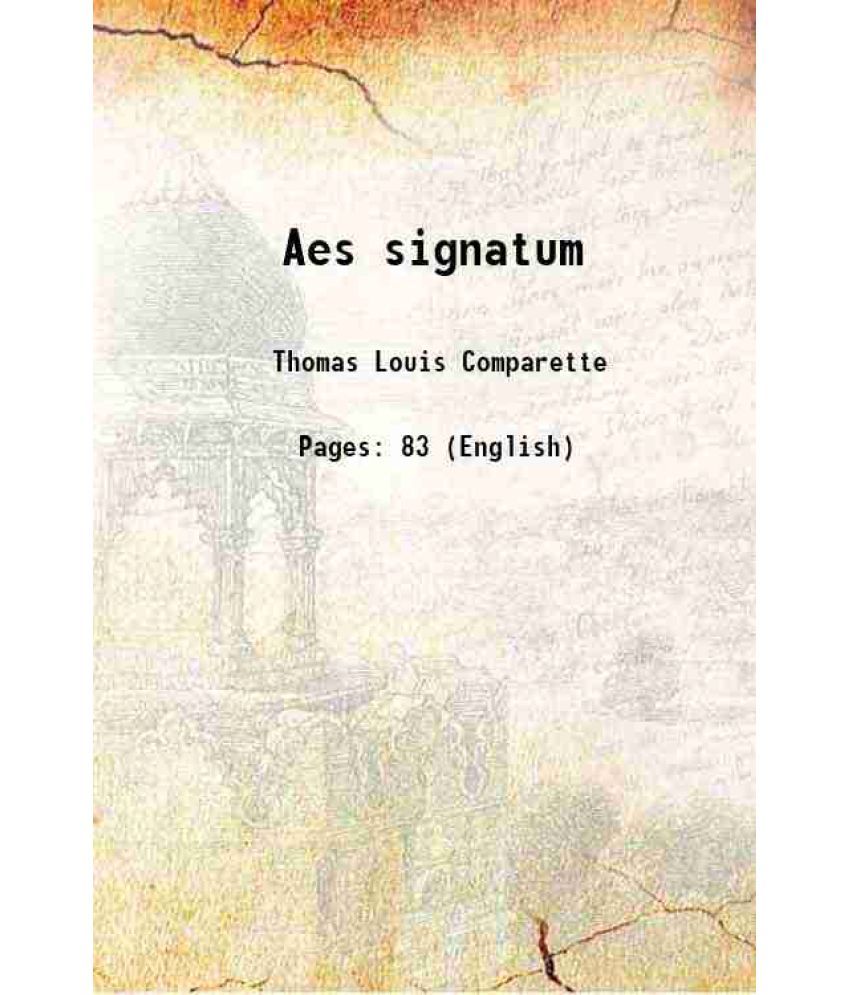     			Aes signatum 1919 [Hardcover]