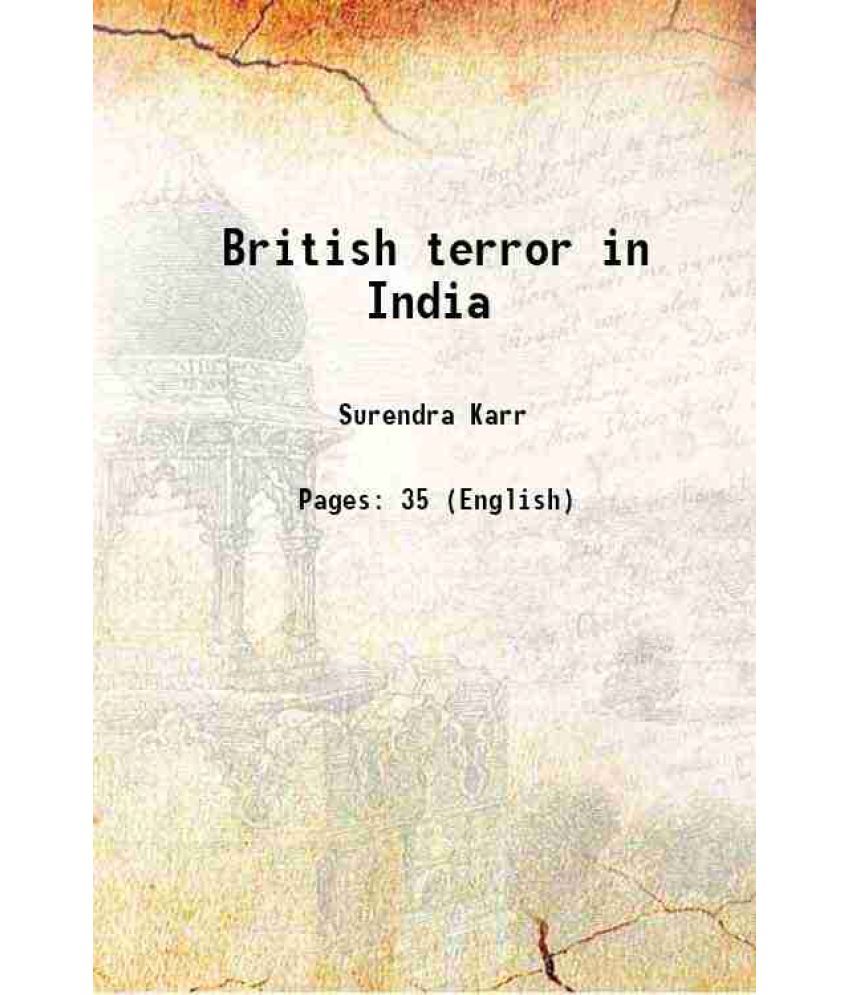     			British terror in India 1920 [Hardcover]