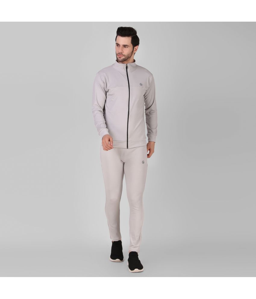     			Diaz - Grey Polyester Relaxed Fit Men's Tracksuit ( Pack of 1 )