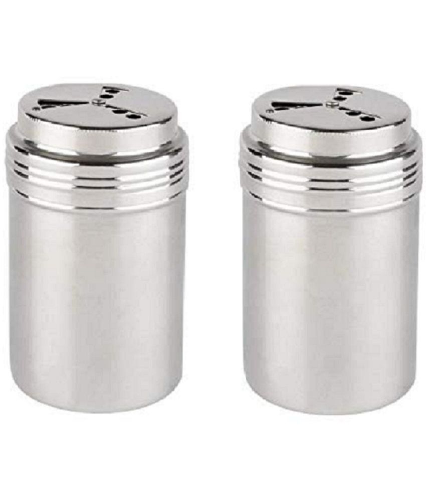     			Dynore - Steel Silver Spice Container ( Set of 2 - 200 )