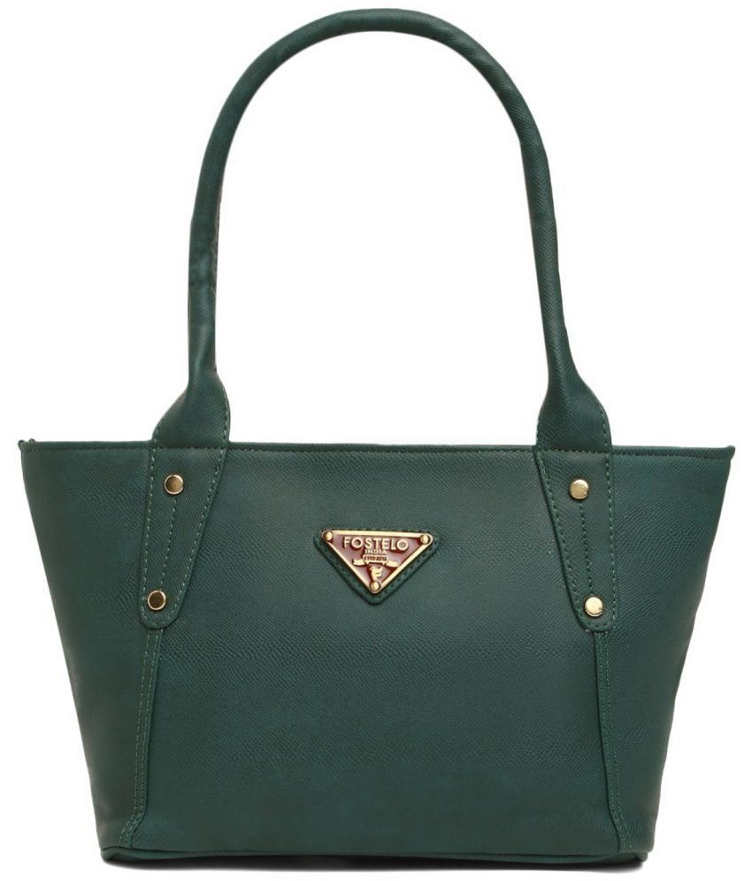     			Fostelo - Green PU Shoulder Bag