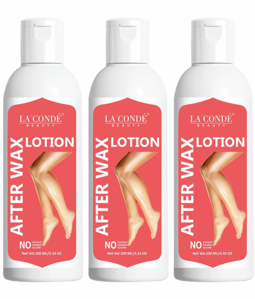     			LA' CONDE' After Waxing & Threading Moisturizing Lotion Post Wax Skin Soother Lotion Instant Skin Relaxing Formula  100 mL Pack of 3