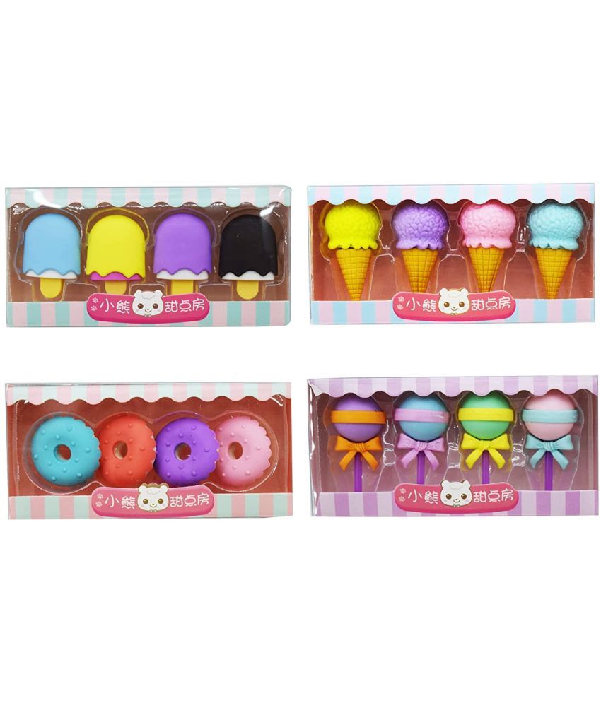 Tzoo® Lollies Eraser/ Donut Eraser/ Lolipop Eraser/Eraser for Girls ...