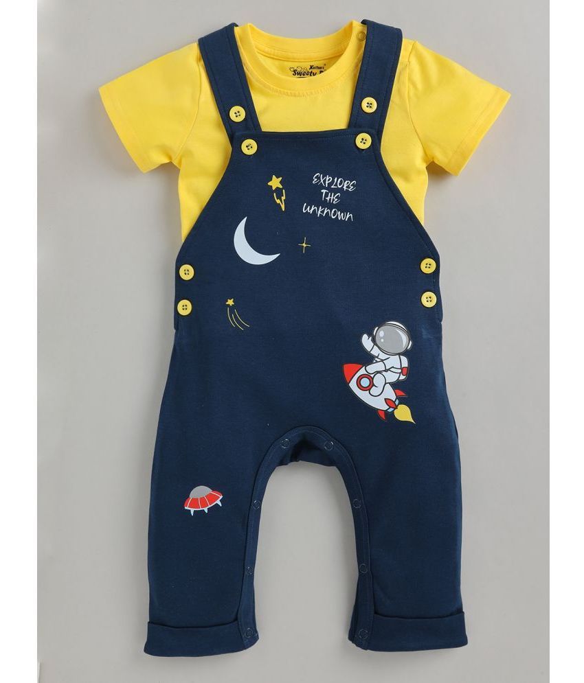     			SWEETIE PIE Pack of 1 Baby Boys Cotton Dungaree Sets ( Navy )