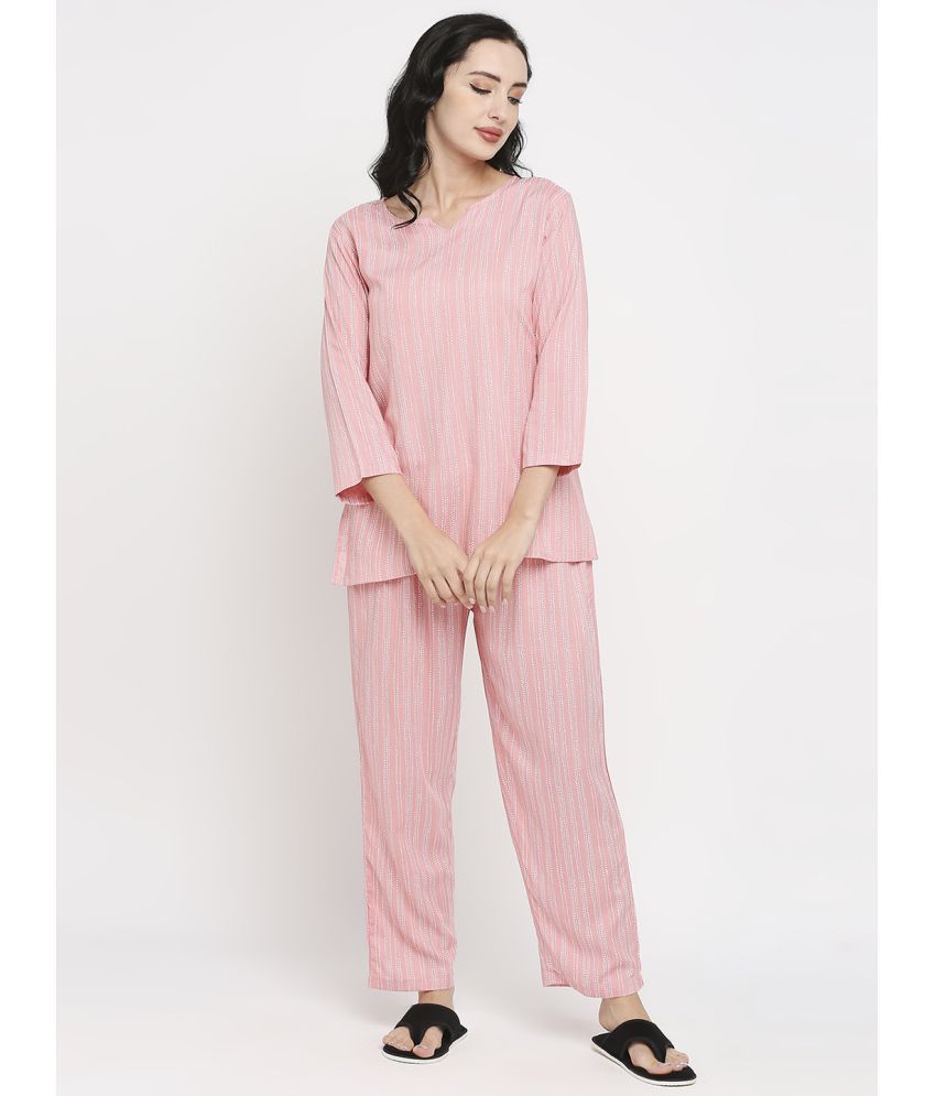     			Smarty Pants - Rose Gold Cotton Women's Nightwear Nightsuit Sets ( Pack of 1 )