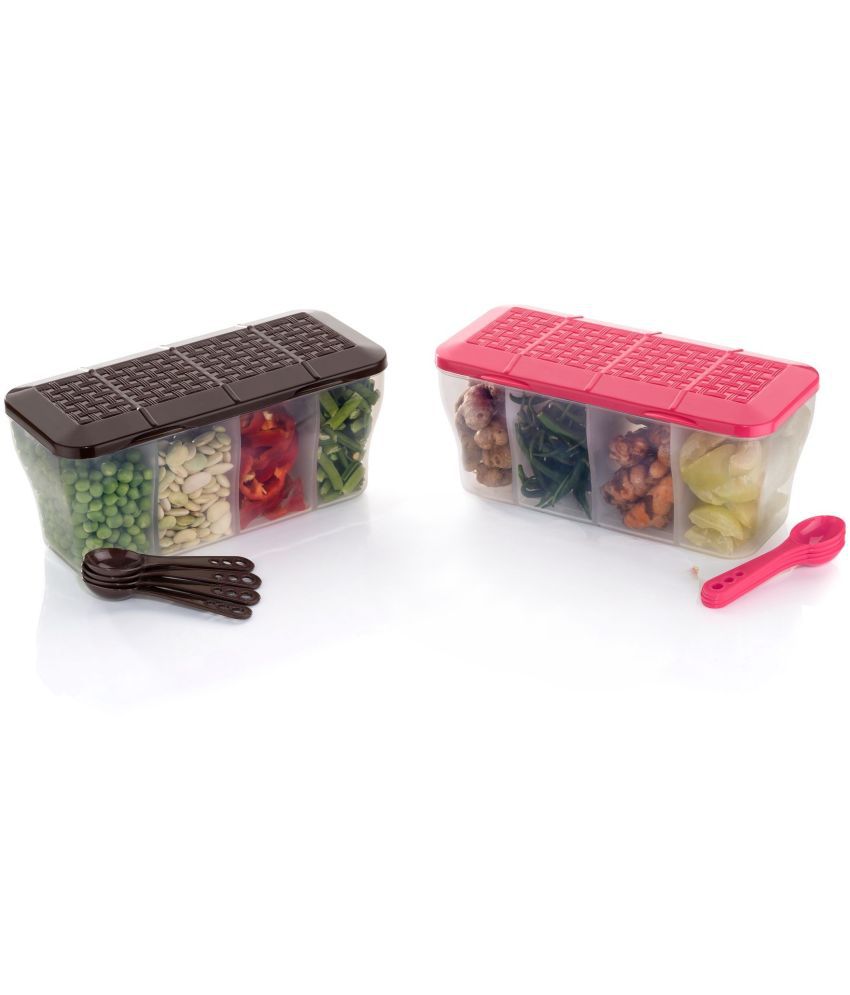     			OFFYX - Fridge Containers PET Multicolor Spice Container ( Set of 2 )