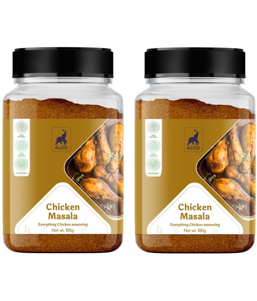     			Alco Spices Chicken Masala | 100% Organic & Vegetarian- 100gm Jar Pack of 2 - 200 gm