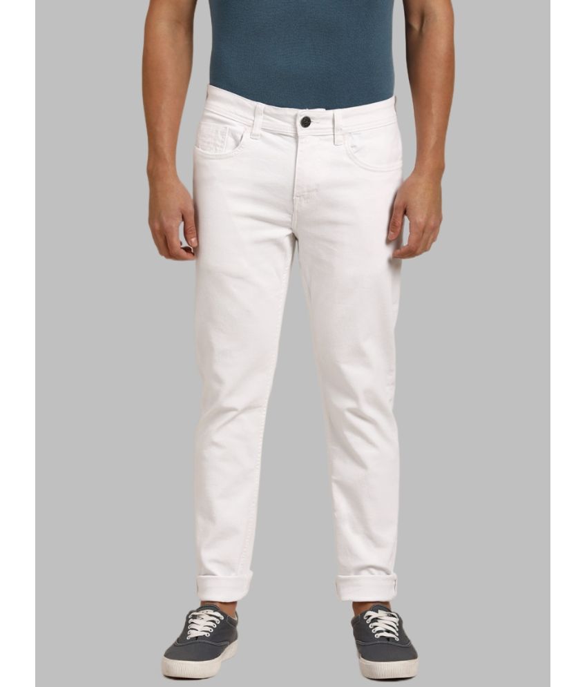     			HALOGEN - White Denim Slim Fit Men's Jeans ( Pack of 1 )