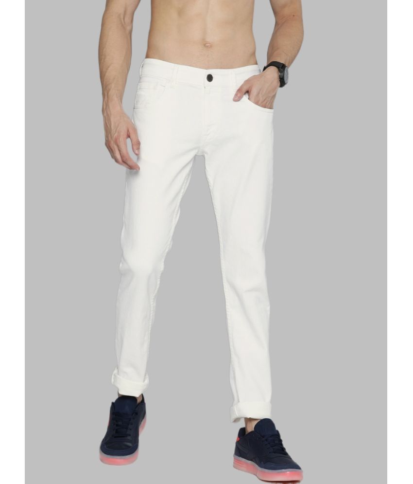     			HALOGEN - White Denim Slim Fit Men's Jeans ( Pack of 1 )