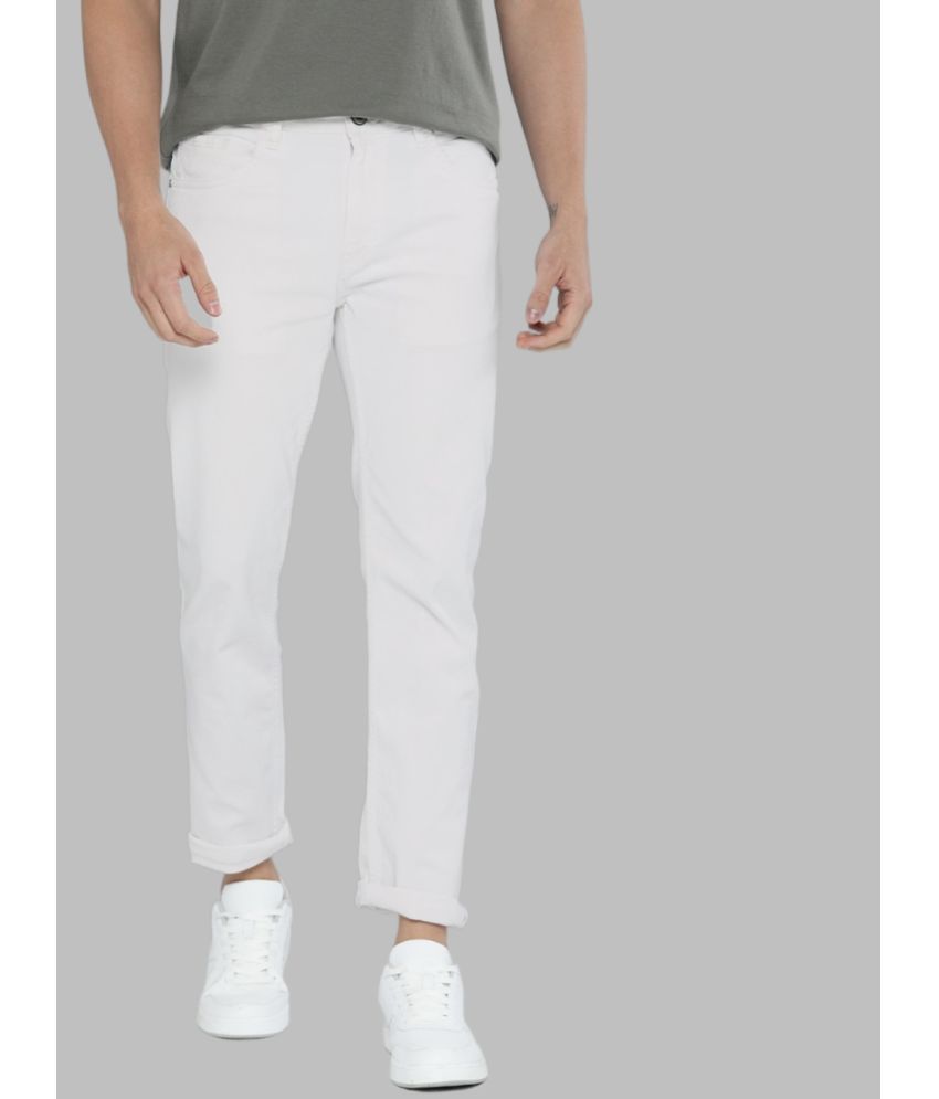     			HALOGEN - White Denim Slim Fit Men's Jeans ( Pack of 1 )