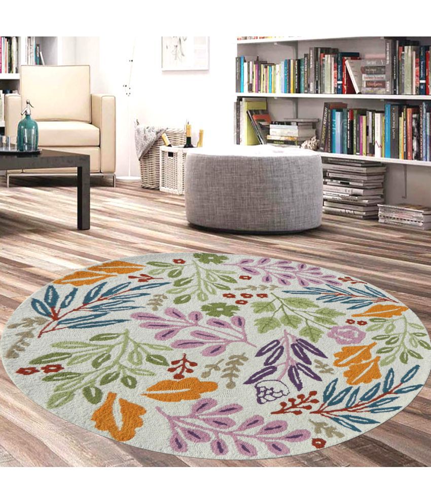     			MRIC Multi Wool Carpet Floral 4x4 Ft