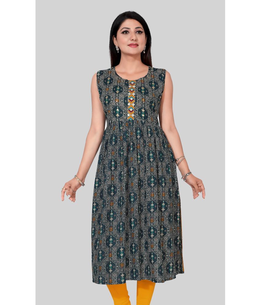     			Meher Impex - Multicoloured Cotton Women's Flared Kurti ( Pack of 1 )