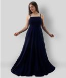 Frionkandy - Navy Rayon Women's Gown ( Pack of 1 )