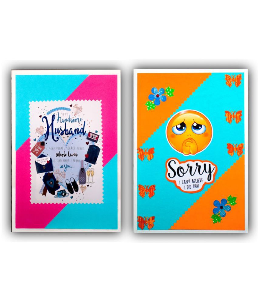     			AanyaCentric Birthday and Sorry Greeting Card For Husband Boyfriend Lover