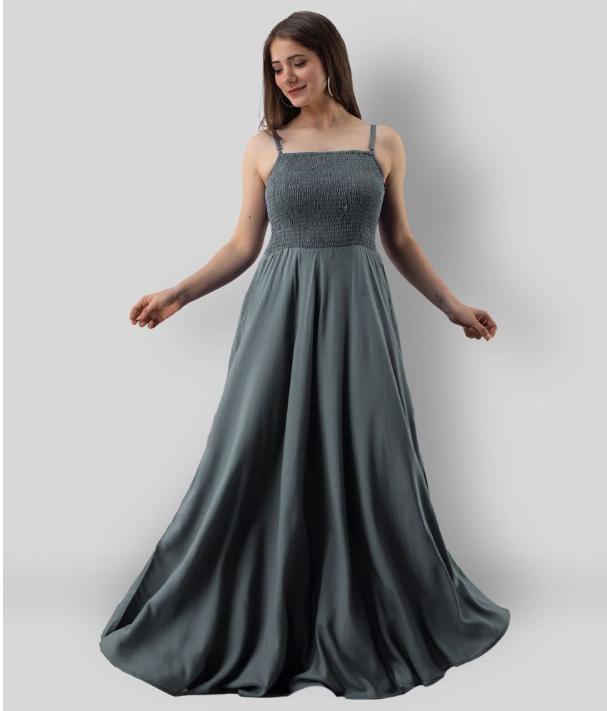     			Frionkandy - Grey Rayon Women's Gown ( Pack of 1 )