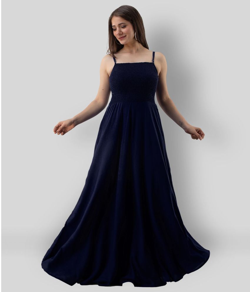     			Frionkandy - Navy Rayon Women's Gown ( Pack of 1 )