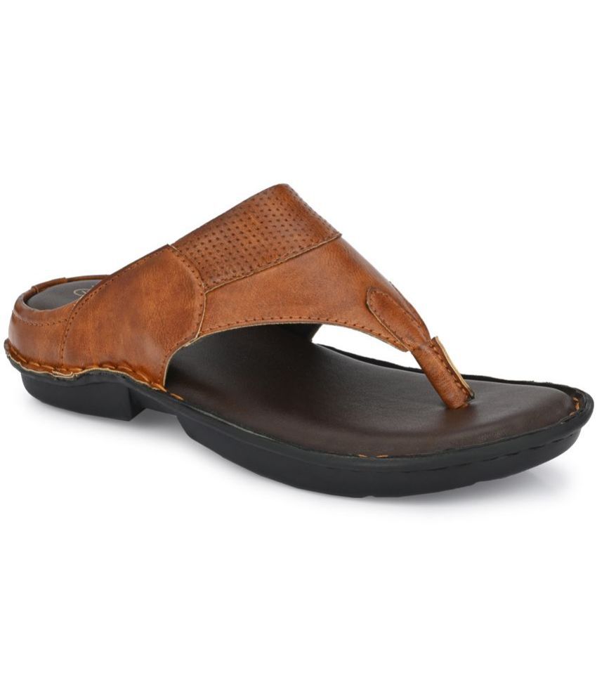     			Leeport - Brown Men's Leather Slipper