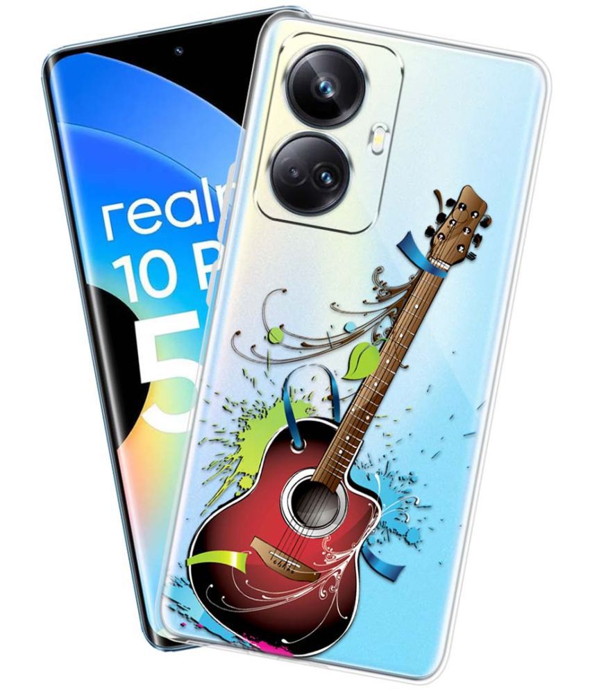    			NBOX - Multicolor Silicon Printed Back Cover Compatible For Realme 10 Pro Plus 5G ( Pack of 1 )