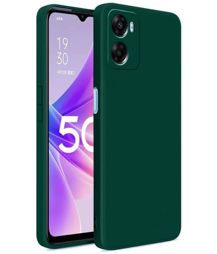     			ZAMN - Green Silicon Plain Cases Compatible For Realme Narzo 50 5G ( Pack of 1 )
