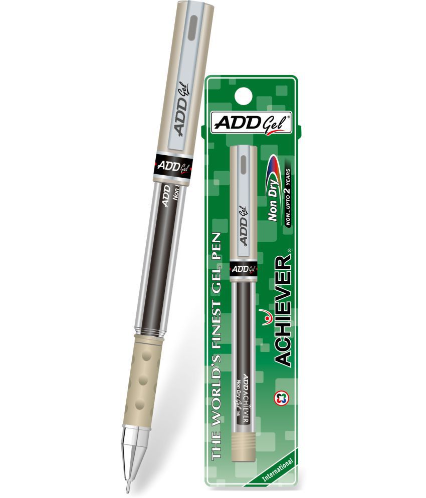     			Add Gel Add Gel Achiever Gel Pen - Green Set Of 10 Pen Gel Pen (Pack Of 10, Green)