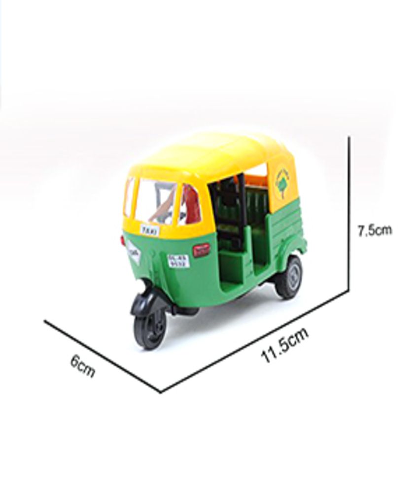     			Centy Toys 1 Pc Plastic Pull Back Auto Rickshaw kids toy, Multicolour