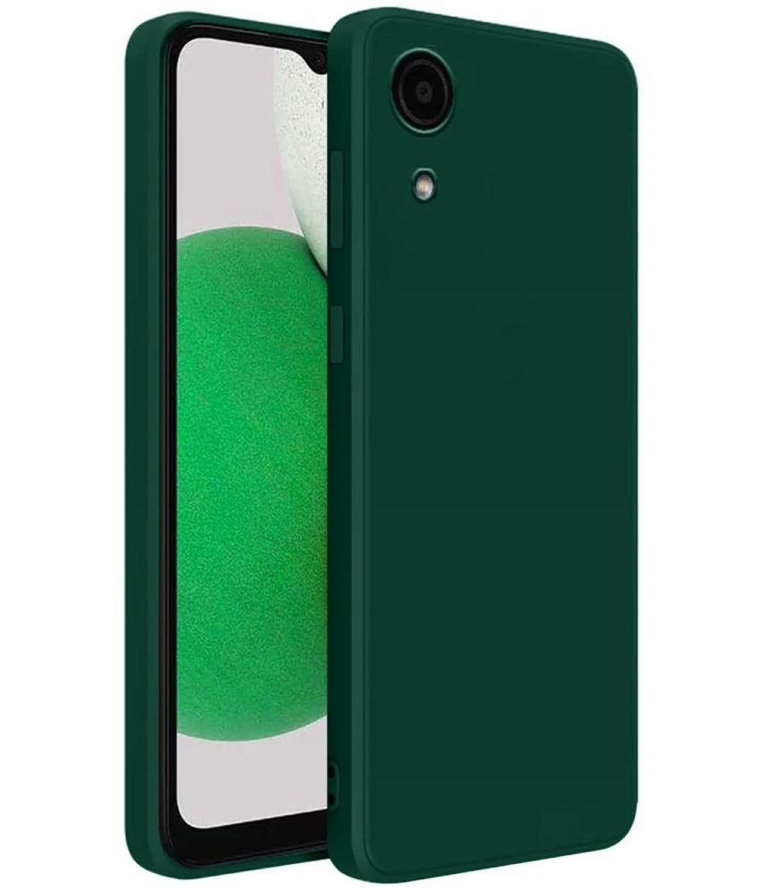     			ZAMN - Green Silicon Plain Cases Compatible For Samsung Galaxy A03 Core ( Pack of 1 )