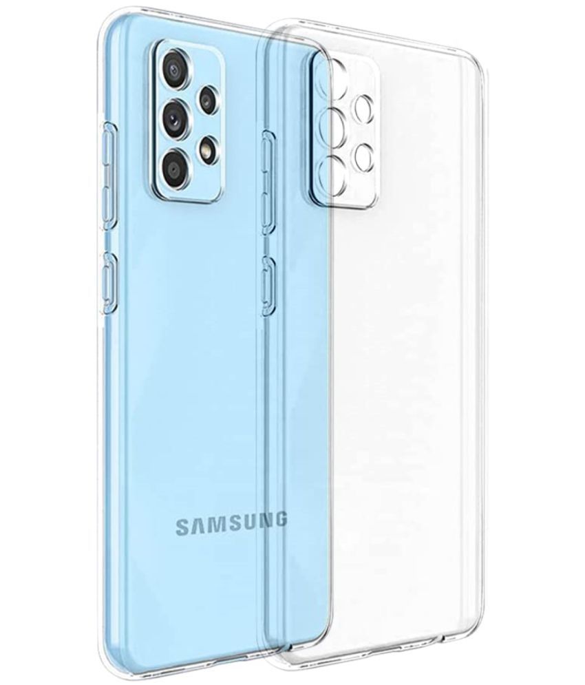     			ZAMN - Transparent Silicon Silicon Soft cases Compatible For Samsung Galaxy A52 ( Pack of 1 )