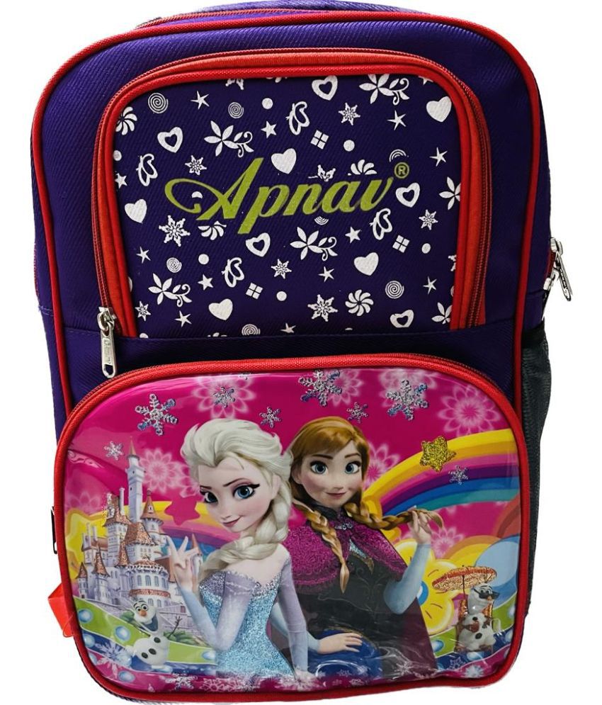     			Apnav - Purple Polyester Backpack For Kids