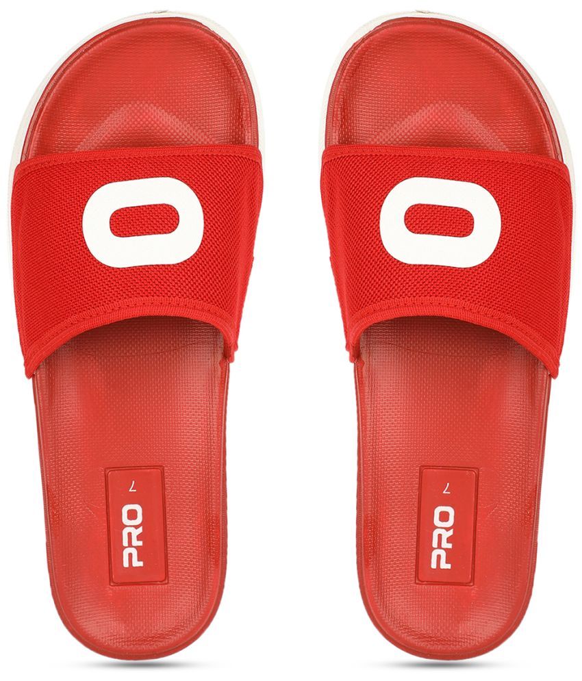     			Khadim's - Red Men's Slide Flip Flop