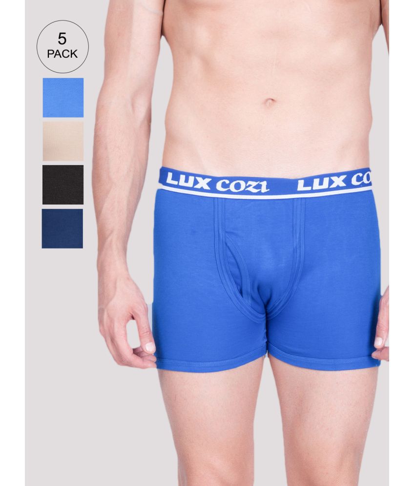     			Lux Cozi - Multicolor Cotton Blend Men's Trunks ( Pack of 5 )