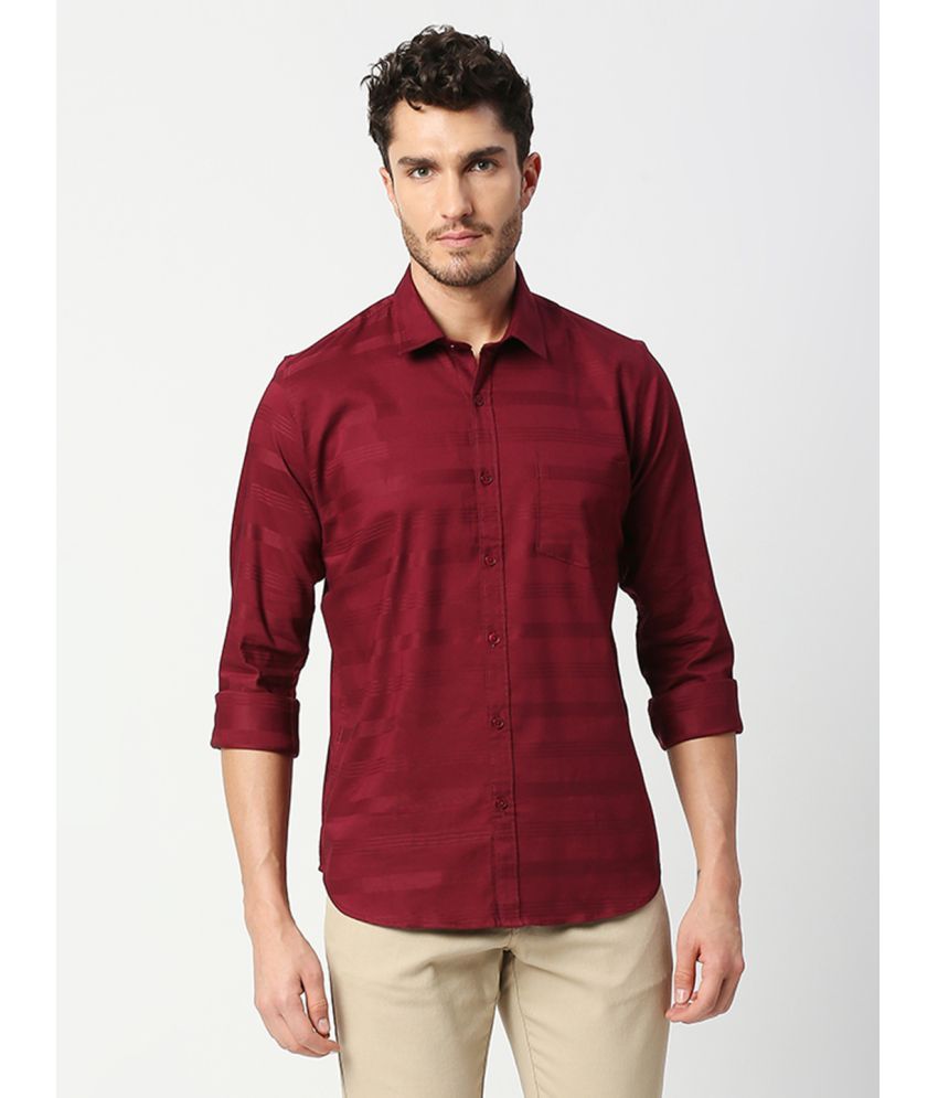     			Solemio - Red 100% Cotton Slim Fit Men's Casual Shirt ( Pack of 1 )