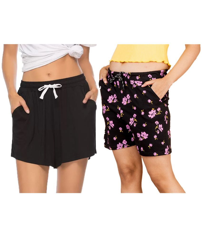     			powermerc Cotton Hot Pants - Black Pack of 2