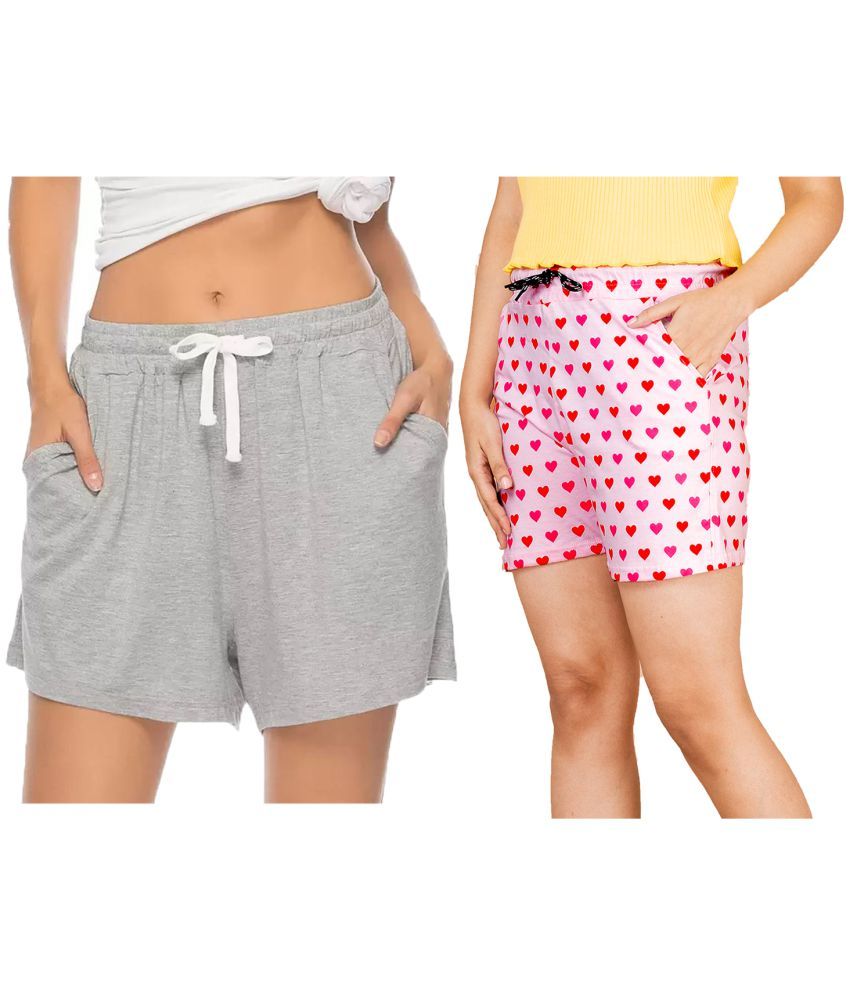     			powermerc Cotton Hot Pants - Pink Pack of 2