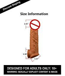 Dragon 9 Inch Pure Silicone Reusable Condom Jumbo Penis Extension Sleeve Condom