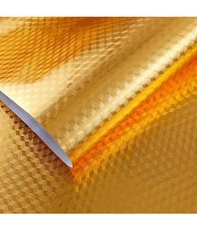 GEEO - Golden Dimond for kitchen foil wallpaper, Wallpaper ( 60 x 200 ) cm ( Pack of 1 )