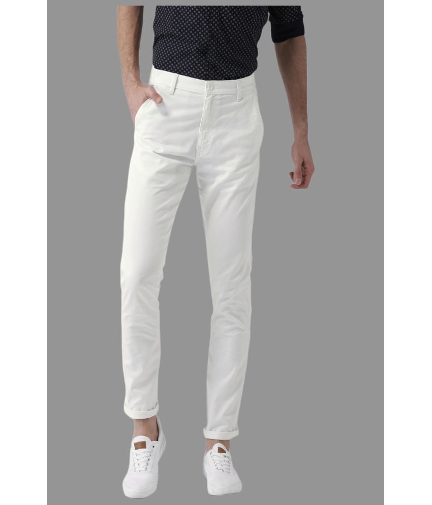     			HALOGEN White Regular Chinos ( Pack of 1 )