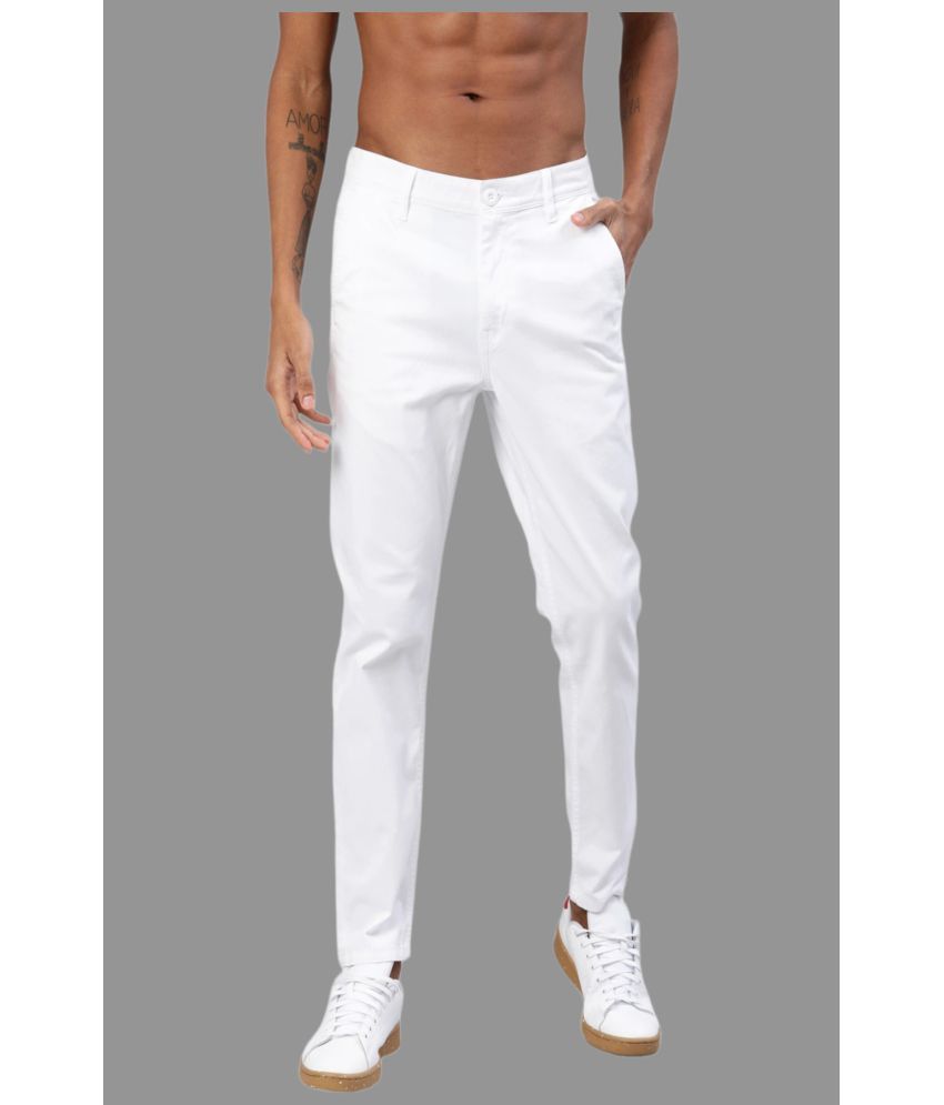     			HALOGEN White Regular Chinos ( Pack of 1 )