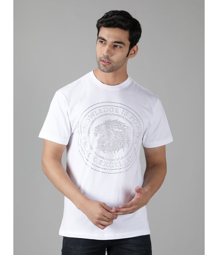     			NUEVOSPORTA - White Polyester Regular Fit Men's T-Shirt ( Pack of 1 )