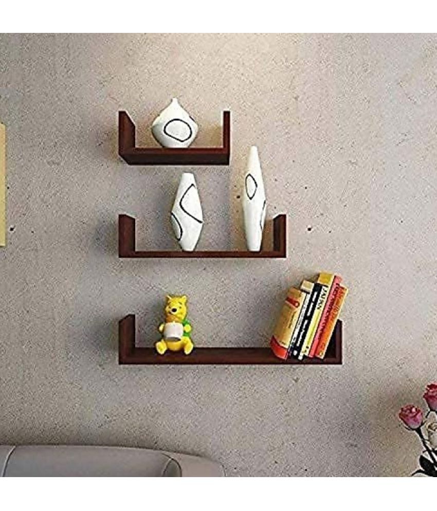 TFS Floating Shelves Brown MDF Pack of 1 Buy TFS Floating Shelves